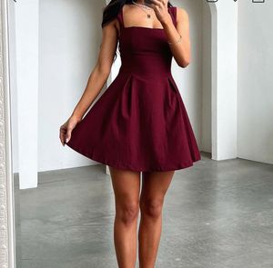 Cute Burgundy Skater Dress
