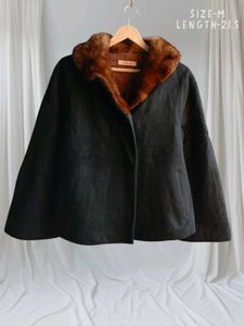 60sVintage Fur-collar Jacket
