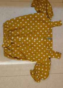 Yellow Polka Dot Crop Top