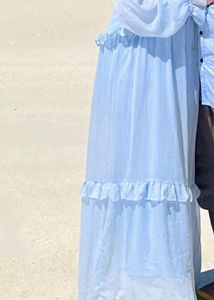 sky blue long gown