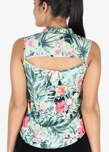 Floral Sleeveless Blouse