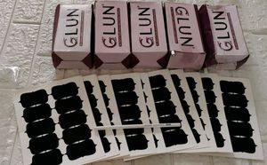 Glun Black Stickers With White Pencil