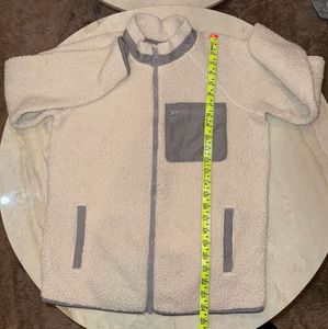 Cozy Cream Fleece Zip-Up Jacket