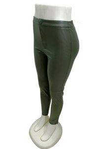Zara Olive Leather Pant New With Tag 28 30