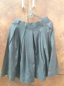 Gray Pleated Skirt