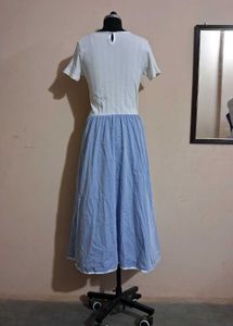 Two-Tone Button Down Midi Dress