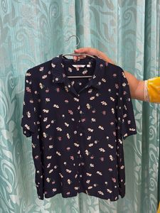 linen top from honey; floral print