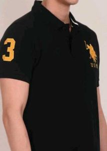 USPA Black Polo T-Shirt