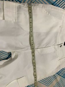 straight fit white cargo