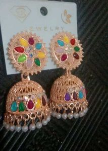 Colorful Jhumka Earrings