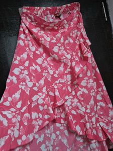 Floral Print Ruffle Skirt