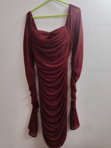 red wine dress