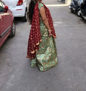 Green Lengha Choli