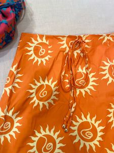 Orange Sun Print Coord Set
