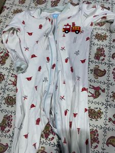 Cute Tuffy Firetruck Romper