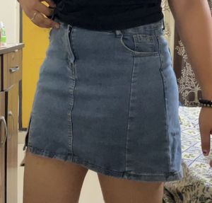 Urbanic Denim Skirt with built-in Shorts