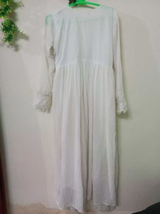 White Mirror Work Kurta Set