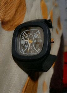 Analog Black Dial Strap Watch Boys And Girllorenz