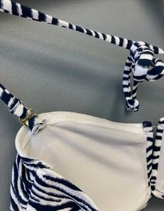 H&amp;M  Zebra Print Bikini Top