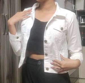 White Denim Jacket Women