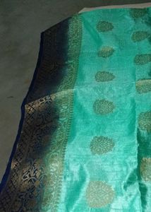 Elegant Turquoise Saree &amp; blouse