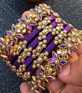 Trending Handcrafted Silk Thread Bangles Set