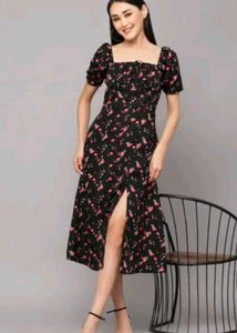 New Gorgeous Black Slit Dress