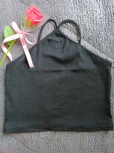Black Ribbed Cami Top