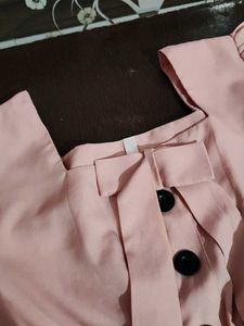 Baby Pink Peplum Top