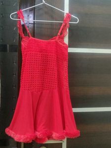 Red Camisole Slip Dress