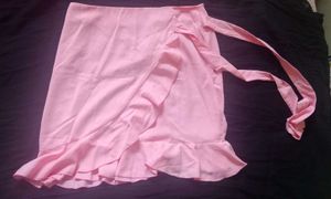 Pink Mini Skirt With Knot Detailing