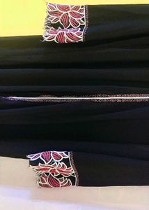 Elegant Embroidered Cuff Abaya
