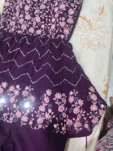 Embroidered Georgette Kurta and Sharara set