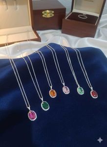 combo of 6 Gemstone Pendant Necklace