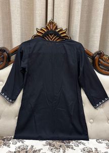 Elegant Black Embroidered Top