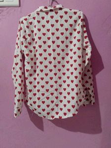 Shirt for party wear heart print