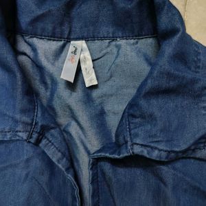 Girls Stylish Denim Jumpsuit
