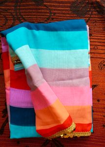 Multicolour Georgette Saree For Women