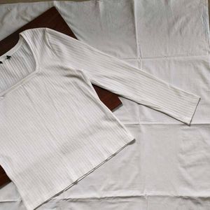 Square Neck Long Sleeve Top