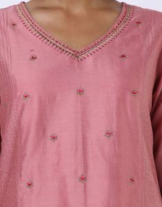 Embroidered A Link Kurta