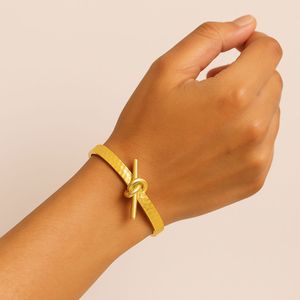 Anti Tarnished Gold Knot Bangle Bracelet