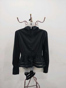 Asymmetrical Black Blouse