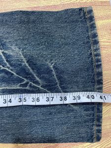 Vintage Denim Blue Wide Leg Men Jeans