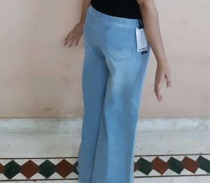 Wide Leg Denim Jeans
