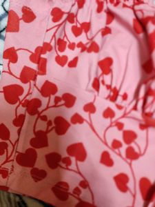 Cute Pink Heart Crop Top