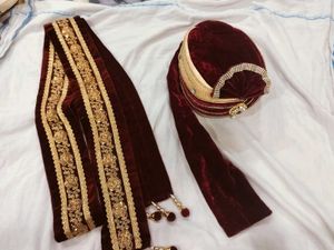 Men Wedding Dupatta And Cap