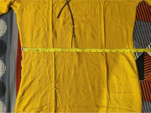 Yellow Bell-Sleeve Kurti - Bead Work - Size L