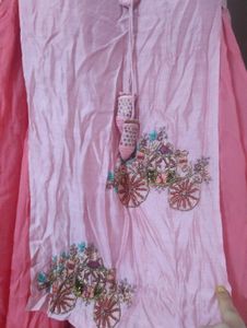 Pink Embroidered Kurta Set