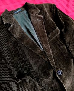 Giovani Men Brown Corduroy Jacket