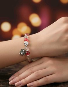 Red-green Beaded Bracelet